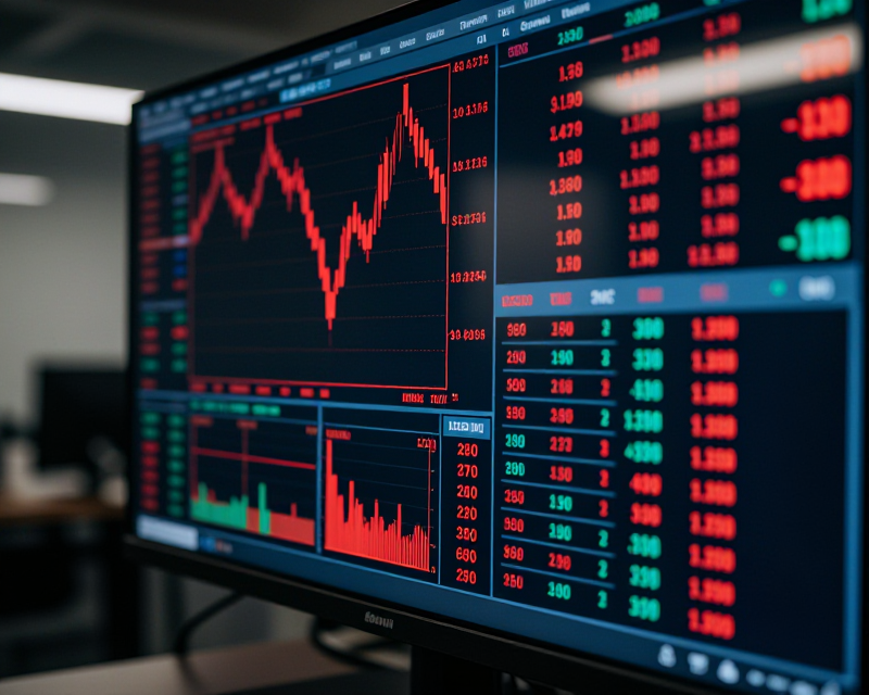 Stock Market Downturn Scene
