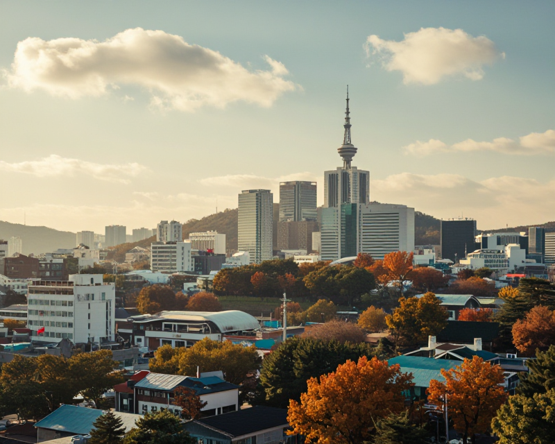 Autumn Morning in Seoul