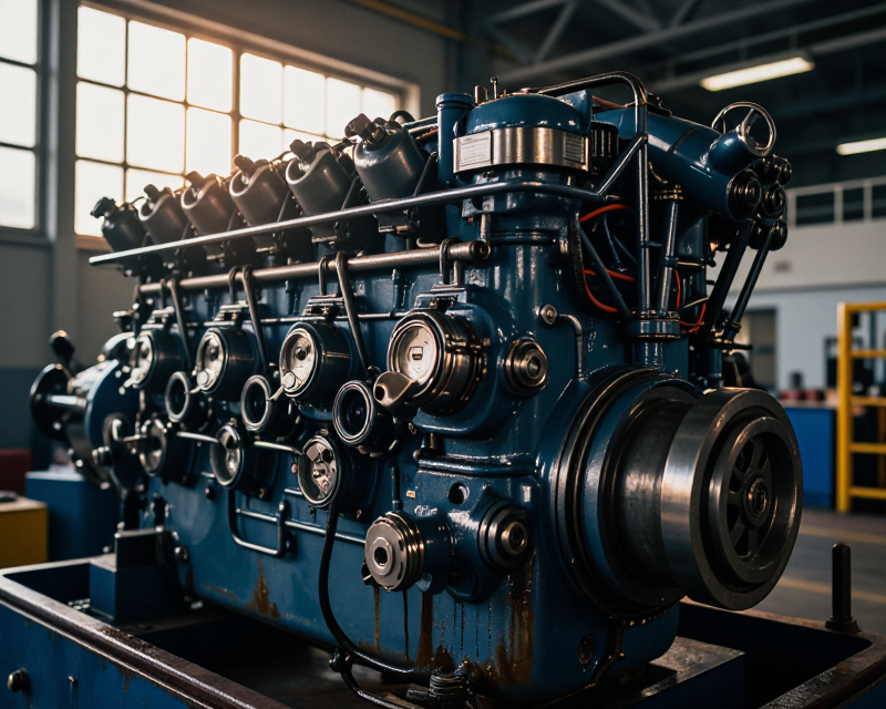 Marine Engine Industrial Scene