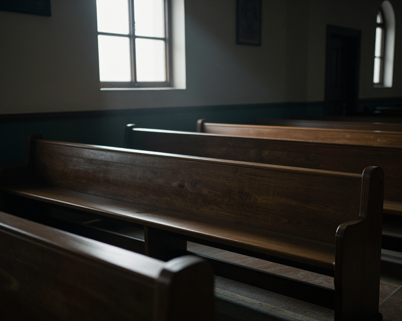 Somber Church Interior