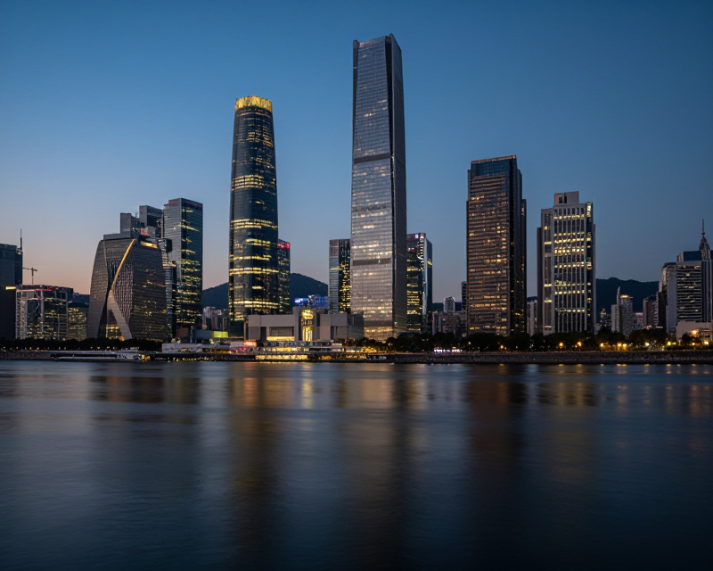 Seoul Financial District Twilight