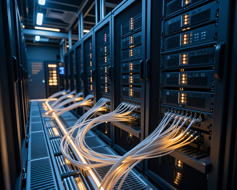 Futuristic AI Data Center Concept