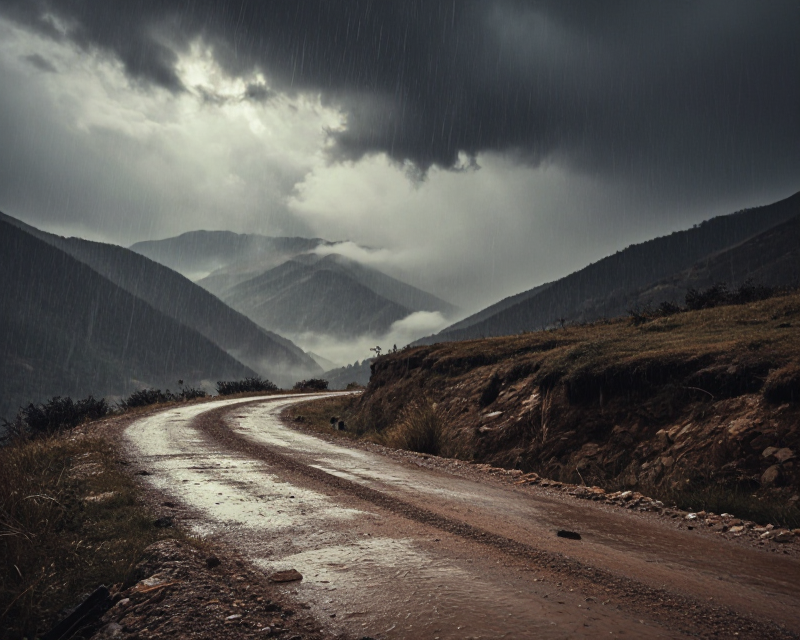 Typhoon Bavi Rain Landscape