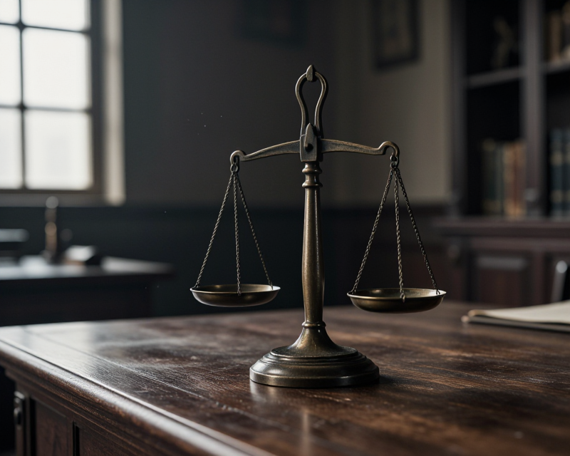 Scales of Justice in Moody Courtroom
