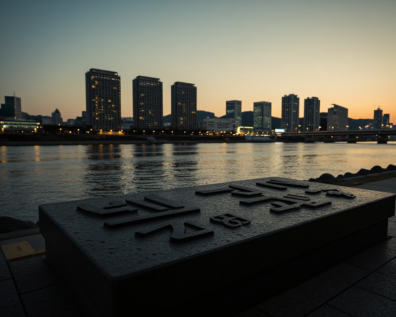 Seoul Urban Landscape at Dusk